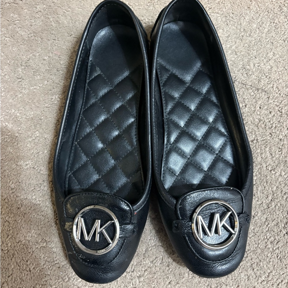 Michael Kors Black Quilted Loafers